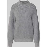 Tom Tailor Regular Fit Strickpullover aus Baumwoll-Mix mit Woll-Anteil in Hellgrau, Größe XXL von Tom Tailor