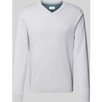 Tom Tailor Regular Fit Strickpullover aus reiner Baumwolle in Hellgrau, Größe XXL von Tom Tailor