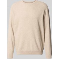 Tom Tailor Regular Fit Strickpullover aus reiner Baumwolle in Offwhite, Größe S von Tom Tailor