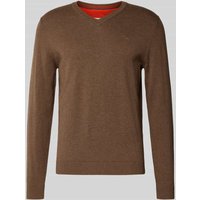 Tom Tailor Regular Fit Strickpullover aus reiner Baumwolle in Offwhite, Größe XXXL von Tom Tailor