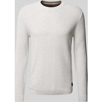 Tom Tailor Regular Fit Strickpullover aus reiner Baumwolle mit Strukturmuster in Hellgrau, Größe XXL von Tom Tailor