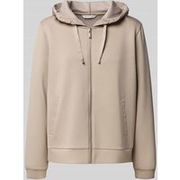 Tom Tailor Regular Fit Sweatjacke mit Viskose-Anteil in Taupe, Größe XXL von Tom Tailor
