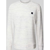 Tom Tailor Regular Fit Sweatshirt aus Baumwoll-Mix in Melange in Offwhite, Größe XXL von Tom Tailor