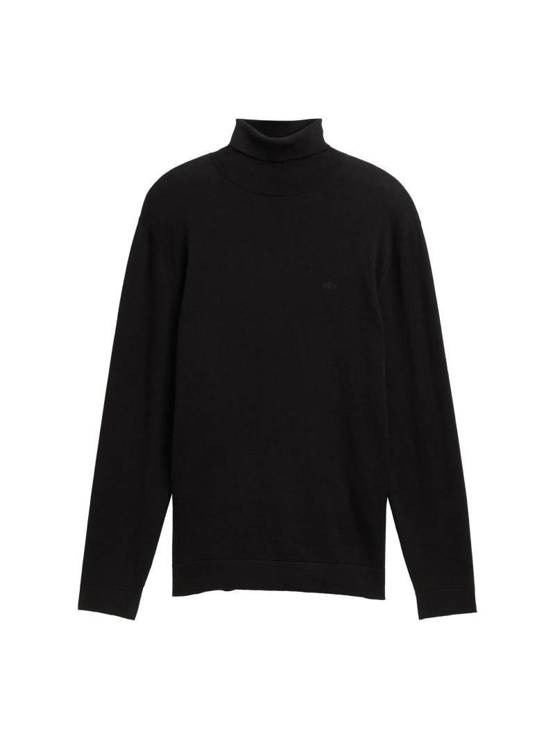 Tom Tailor - Rollkragenpullover aus Baumwolle black - Gr. - M von Tom Tailor