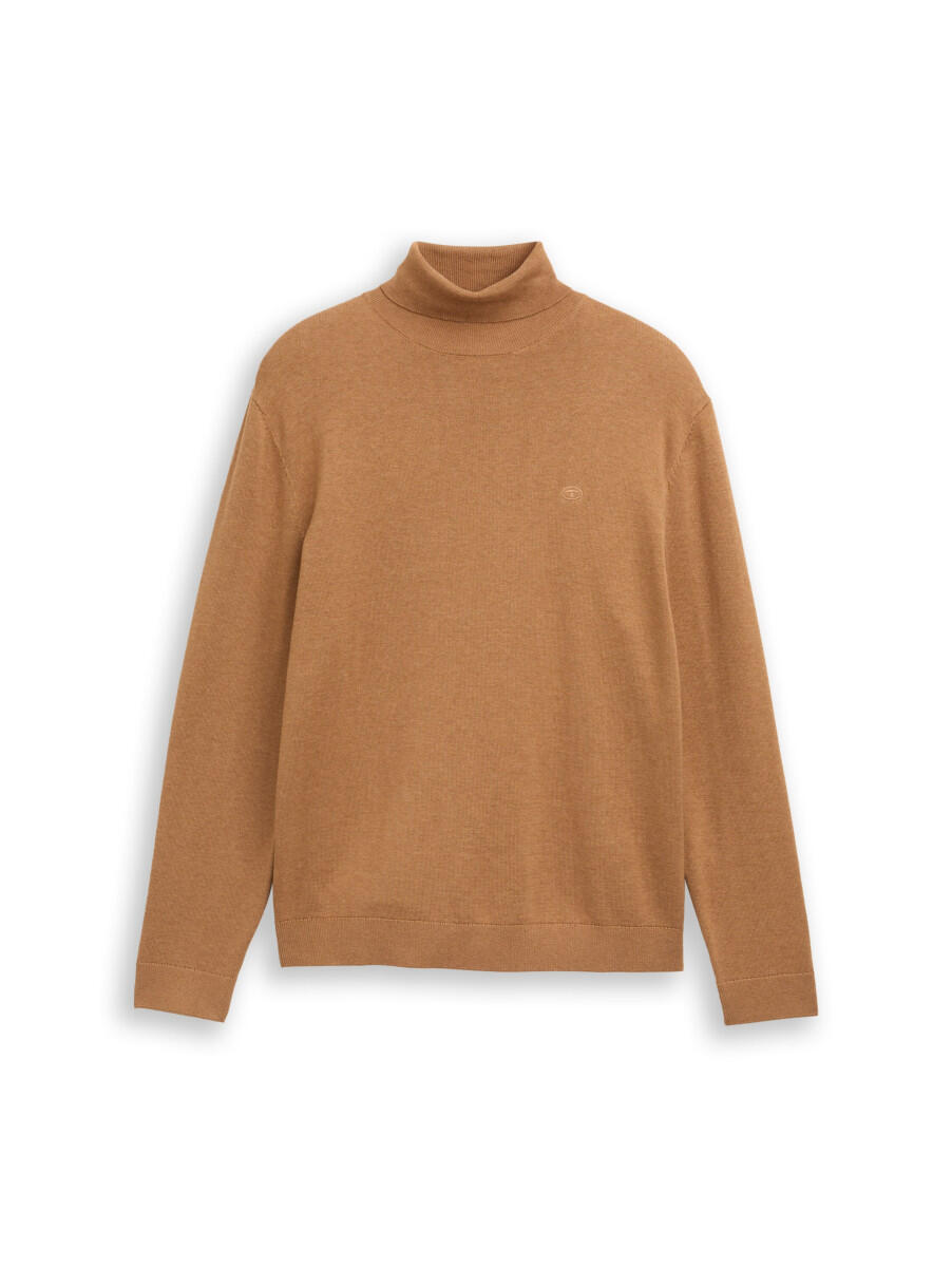 Tom Tailor - Rollkragenpullover aus Baumwolle braun - Gr. - XL von Tom Tailor