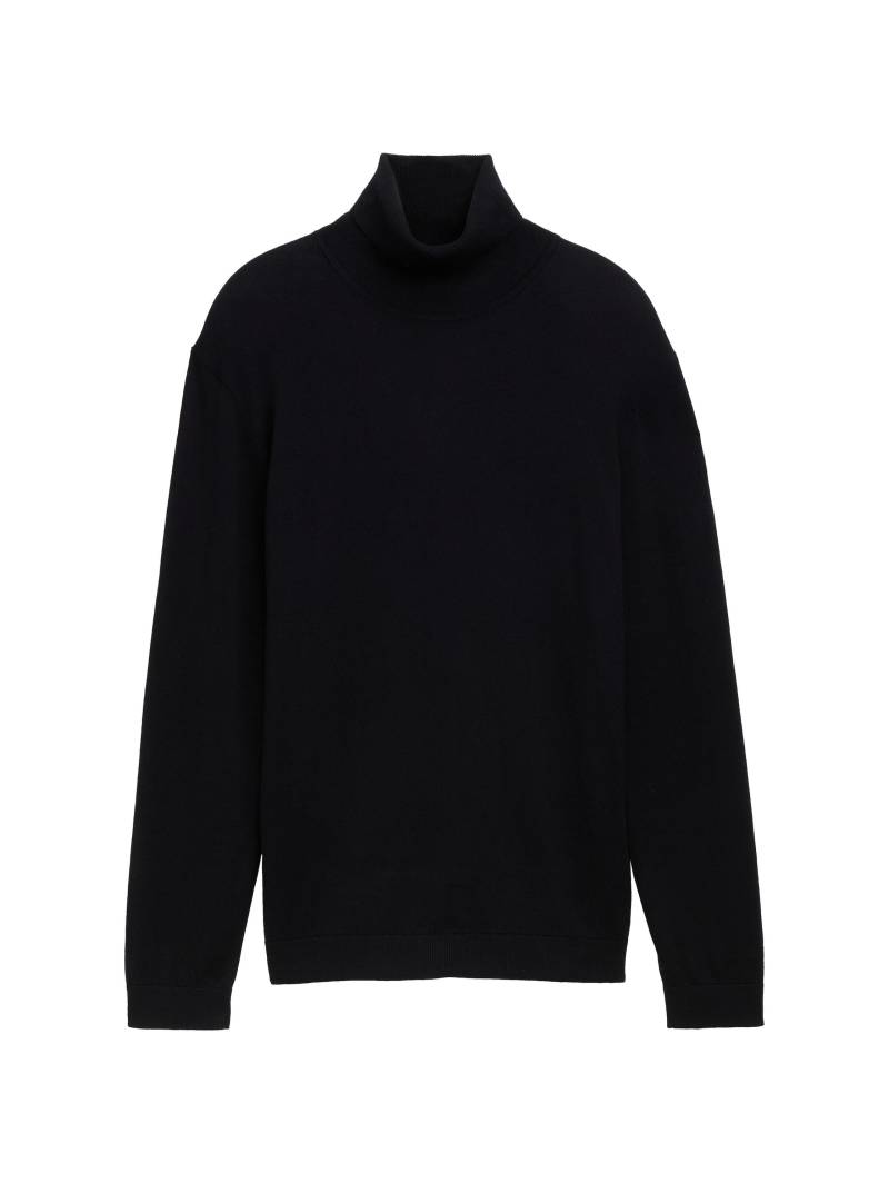 Tom Tailor - Rollkragenpullover mit Cashmere black - Gr. - XXXL von Tom Tailor