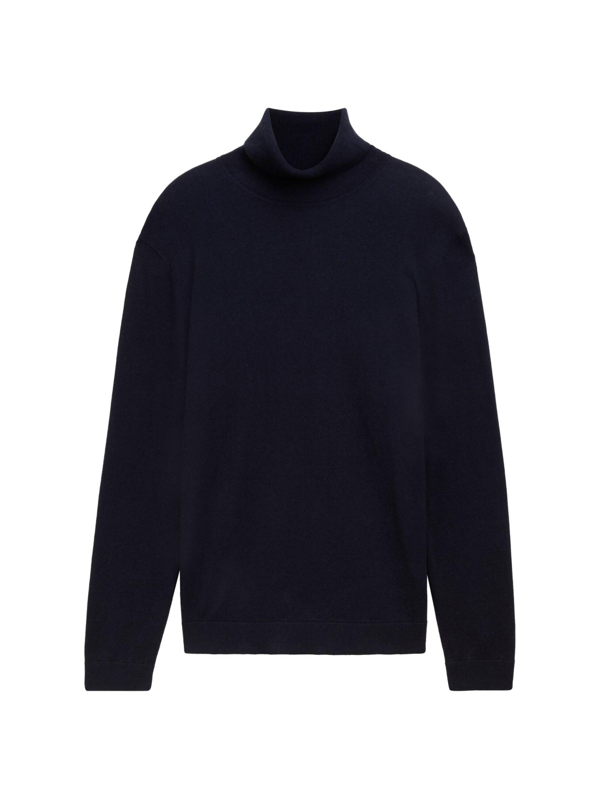 Tom Tailor - Rollkragenpullover mit Cashmere knitted navy melange - Gr. - XXL von Tom Tailor