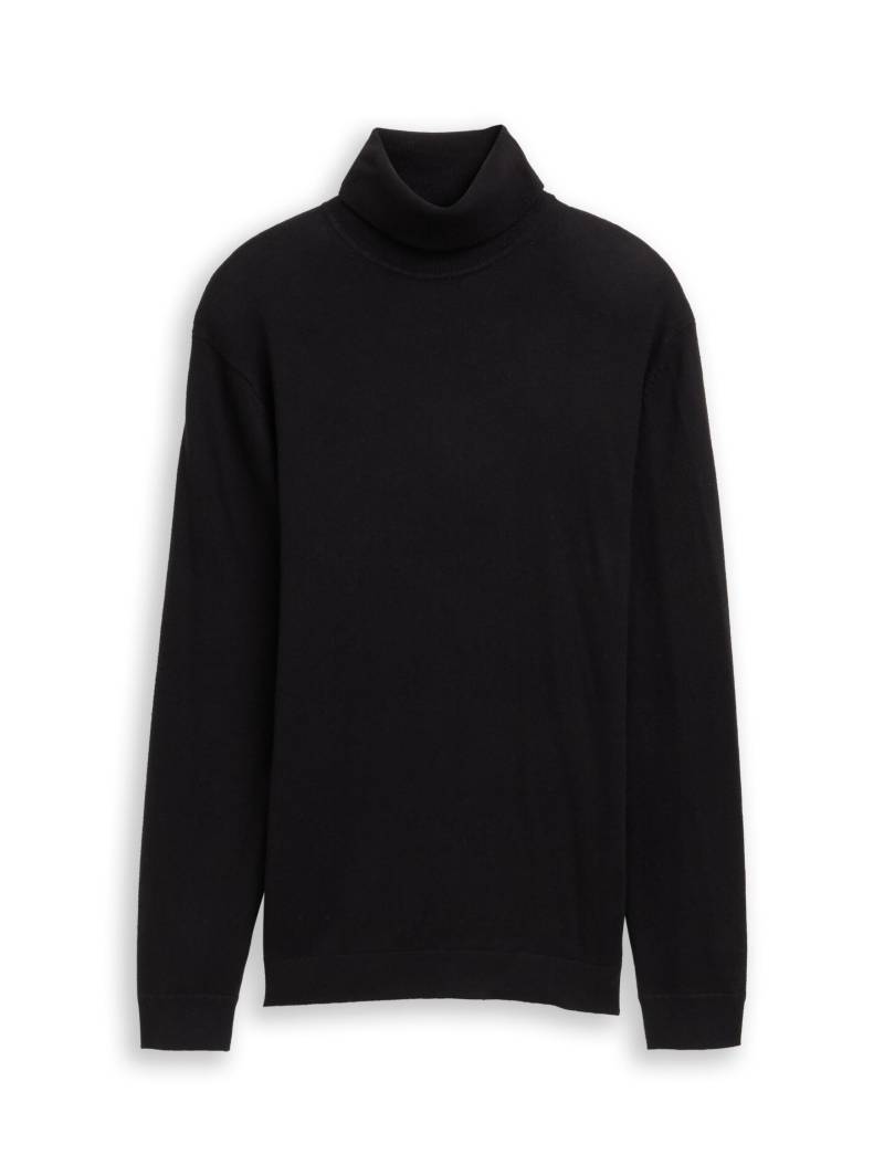 Tom Tailor - Rollkragenpullover mit Kaschmir-Anteil black - Gr. - XXXL von Tom Tailor