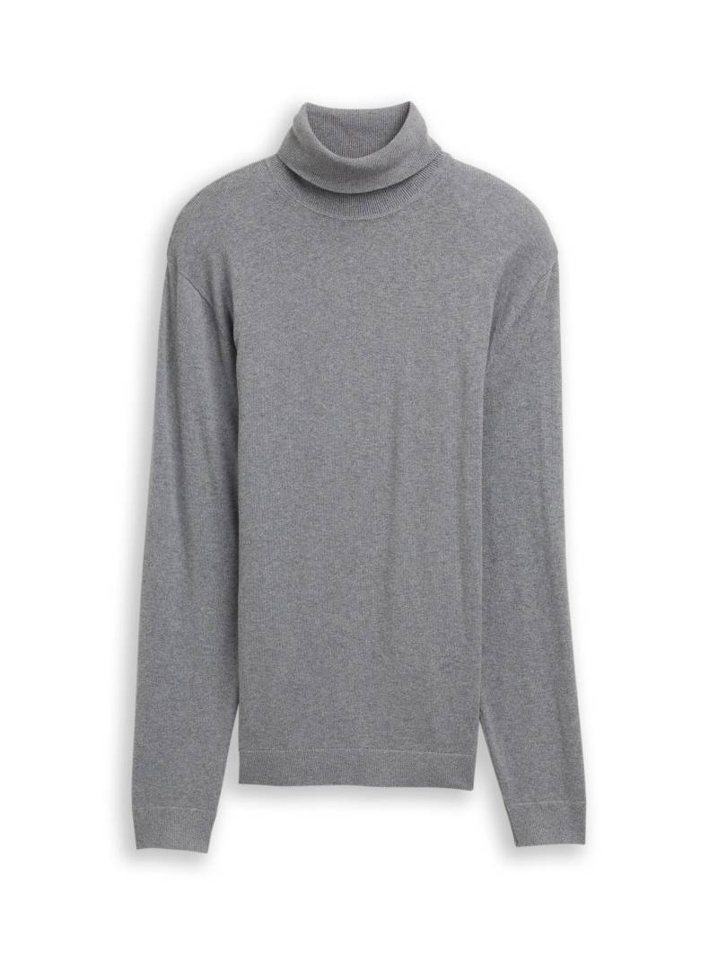 Tom Tailor - Rollkragenpullover mit Kaschmir-Anteil classic dark grey melange - Gr. - XXL von Tom Tailor
