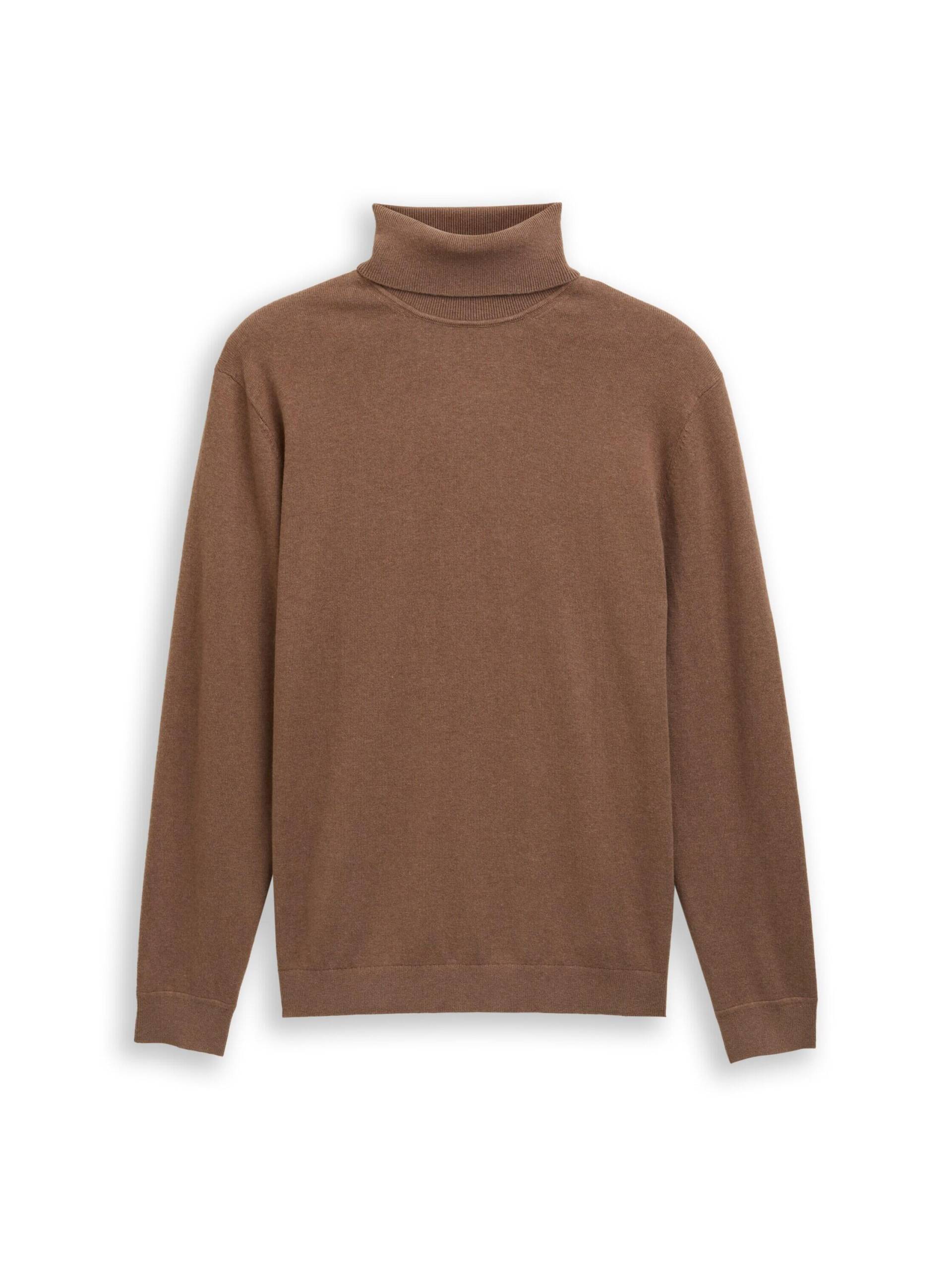 Tom Tailor - Rollkragenpullover mit Kaschmir-Anteil dark taupe melange - Gr. - XXL von Tom Tailor