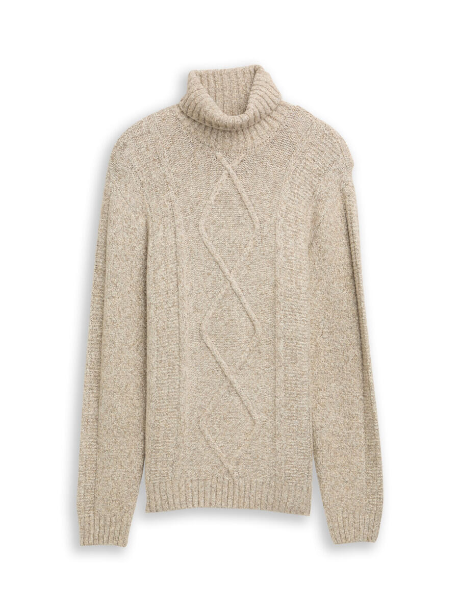 Tom Tailor - Rollkragenpullover weiß - Gr. - S von Tom Tailor