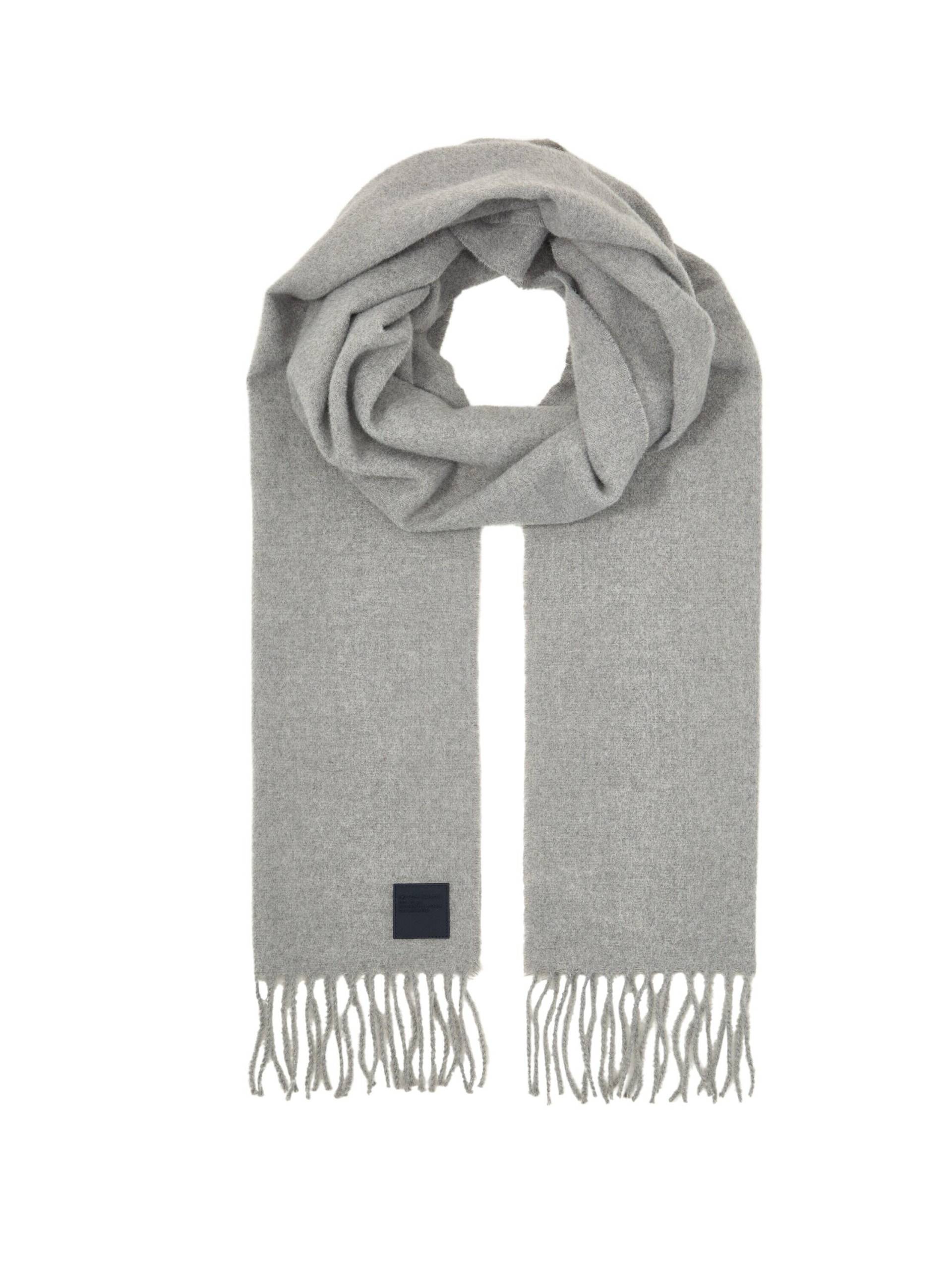 Tom Tailor - Schal mit Fransen light soft grey melange - Gr. - OS von Tom Tailor