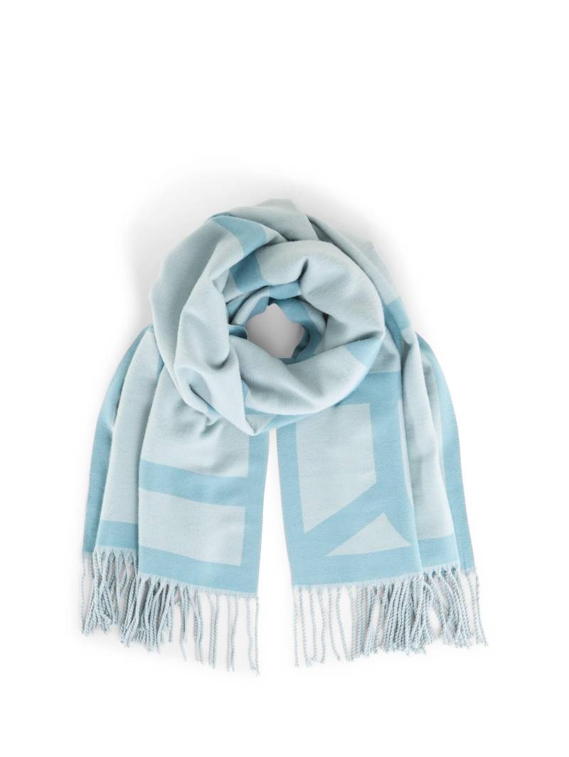 Tom Tailor - Schal mit Print teal light teal wording - Gr. - OS von Tom Tailor