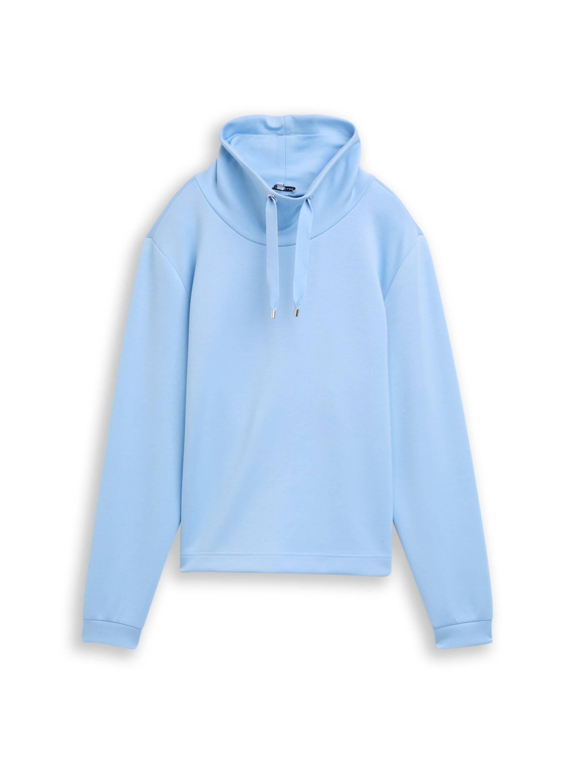 Tom Tailor - Scuba Sweatshirt mit Stehkragen light fjord blue - Gr. - XXXL von Tom Tailor