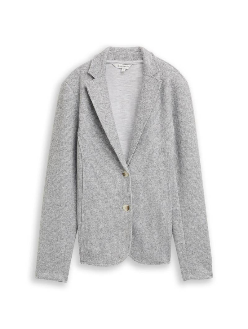 Tom Tailor - Slim Fit Blazer in Melange-Optik medium silver grey melange - Gr. - XXL von Tom Tailor