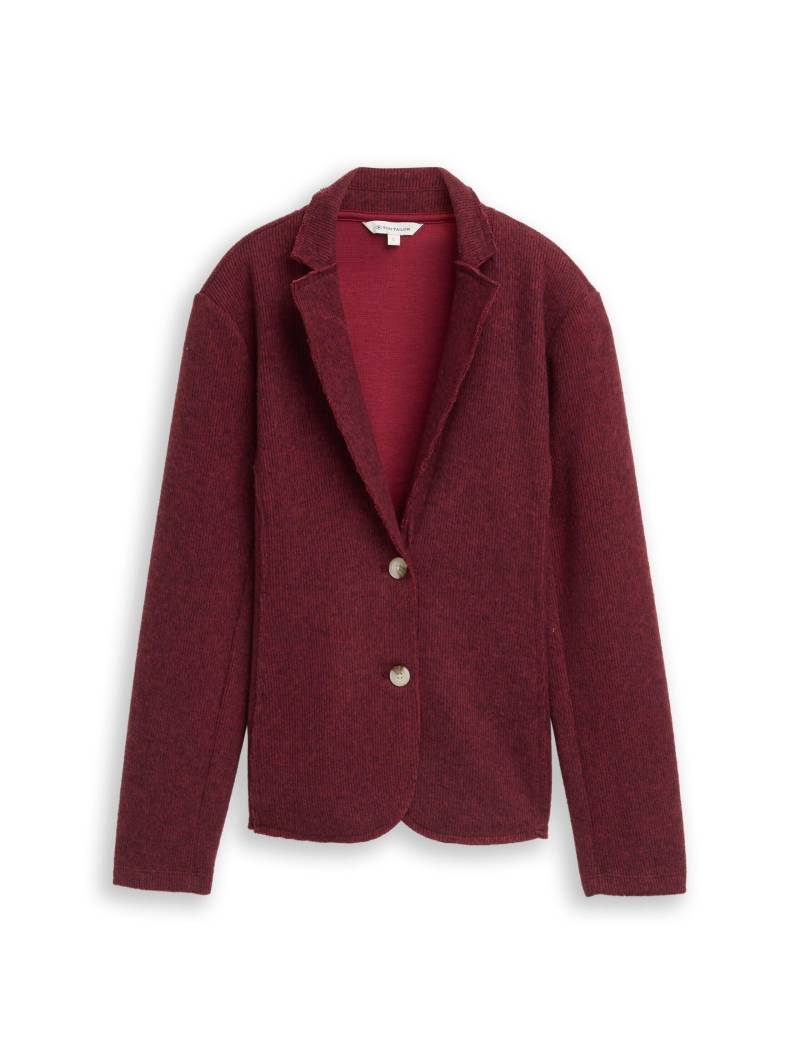 Tom Tailor - Slim Fit Blazer in Melange-Optik rumba red melange - Gr. - S von Tom Tailor