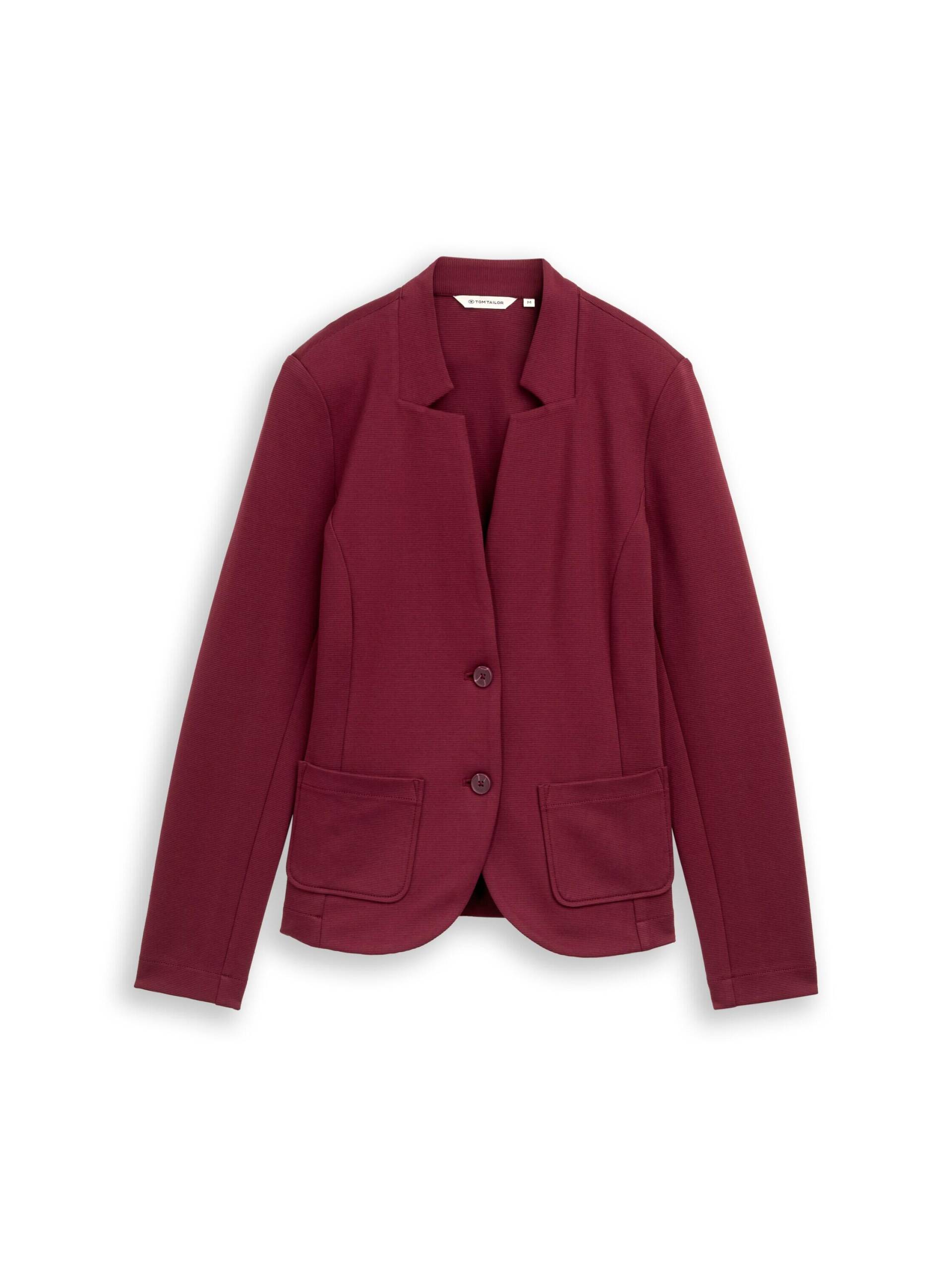 Tom Tailor - Slim Fit Blazer mit Ottoman Struktur bordeaux red - Gr. - S von Tom Tailor