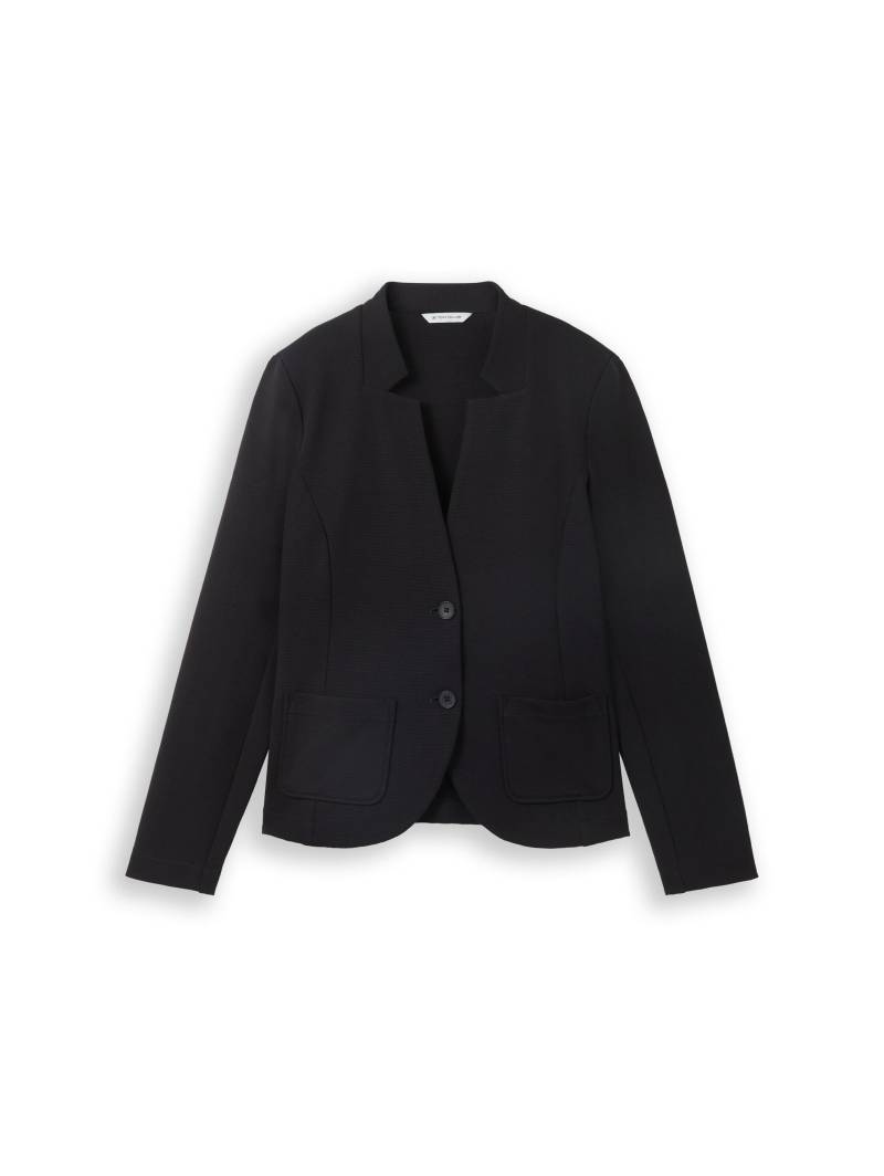 Tom Tailor - Slim Fit Blazer mit Ottoman Struktur deep black - Gr. - XXL von Tom Tailor