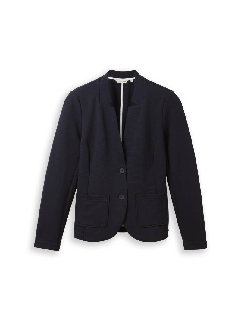 Tom Tailor - Slim Fit Blazer mit Ottoman Struktur sky captain blue - Gr. - XXL von Tom Tailor
