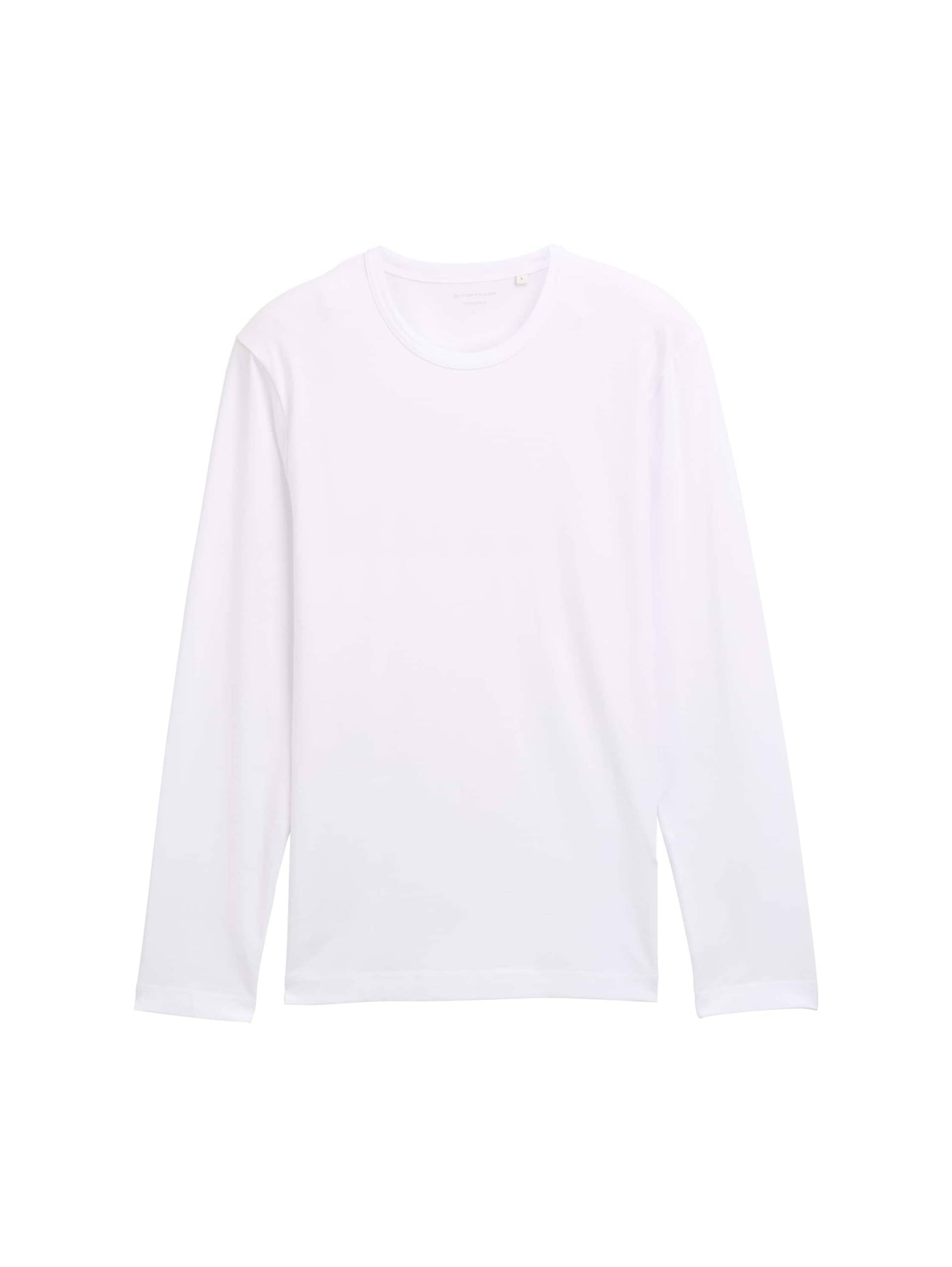 Tom Tailor - Slim Fit Langarmshirt mit Stretch white - Gr. - XXXL von Tom Tailor