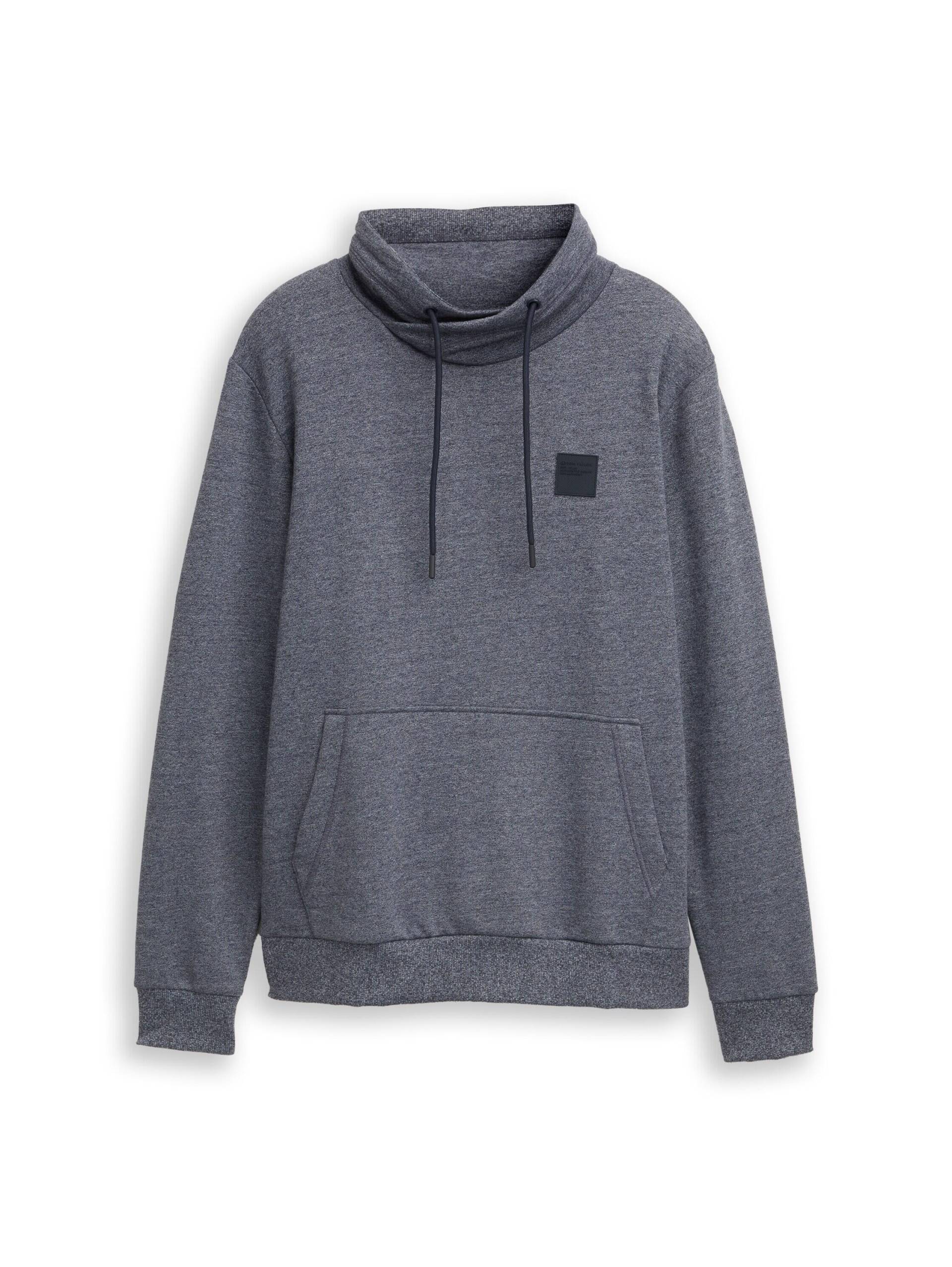 Tom Tailor - Snood Sweatshirt in Melange-Optik navy grindle structure - Gr. - XL von Tom Tailor