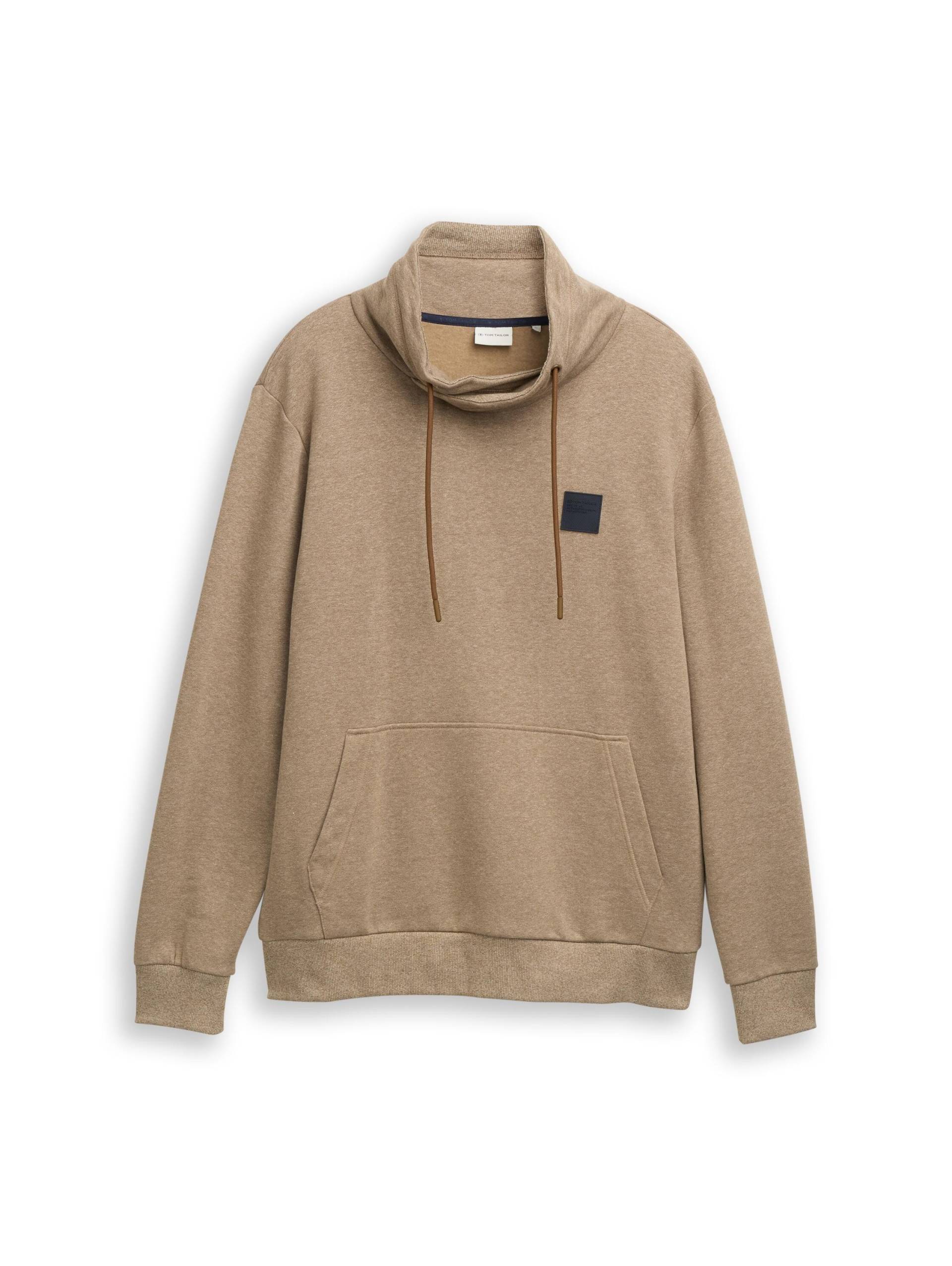 Tom Tailor - Snood Sweatshirt in Melange-Optik palm cashmere structure - Gr. - XL von Tom Tailor