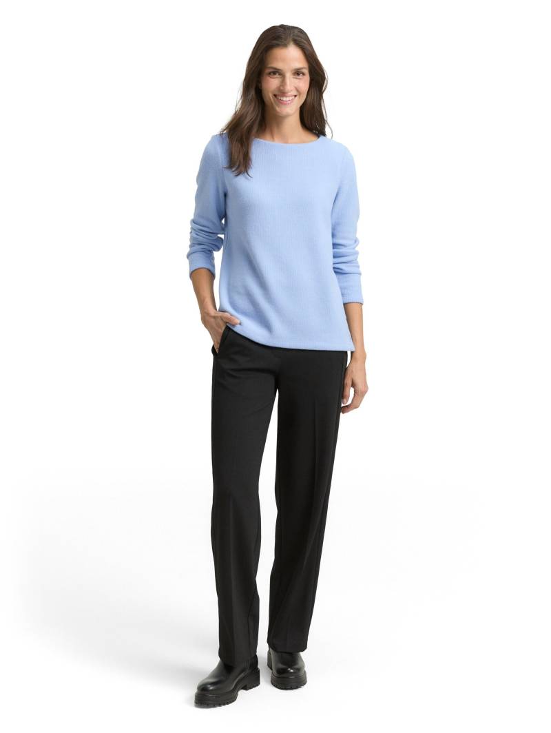 Tom Tailor - Soft-Touch Sweatshirt mit Knopf-Details mid blue melange - Gr. - XXXL von Tom Tailor