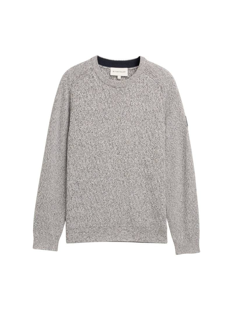 Tom Tailor - Strickpullover aus Baumwolle beige offwhite multicolor - Gr. - XXL von Tom Tailor