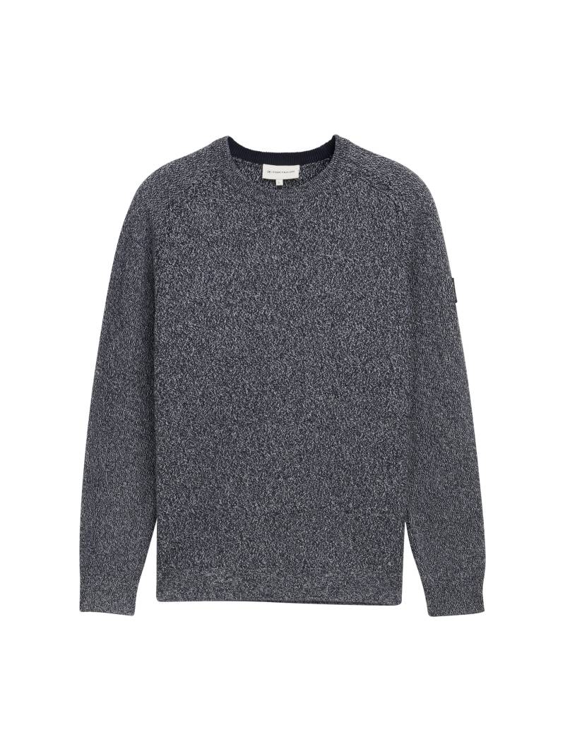 Tom Tailor - Strickpullover aus Baumwolle navy multicolor structure - Gr. - M von Tom Tailor