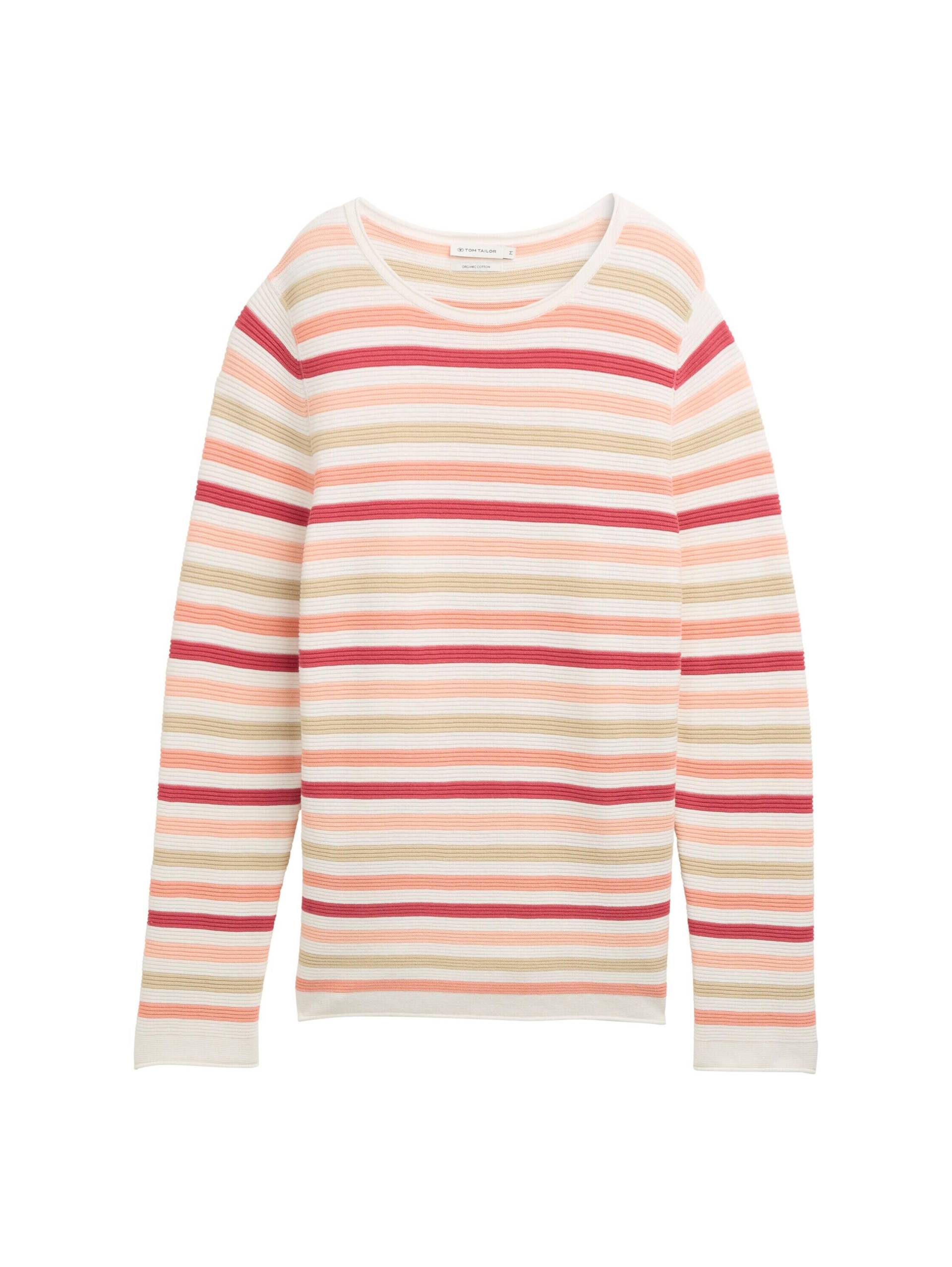 Tom Tailor - Strickpullover aus Bio-Baumwolle peachy knit stripe design - Gr. - XXL von Tom Tailor