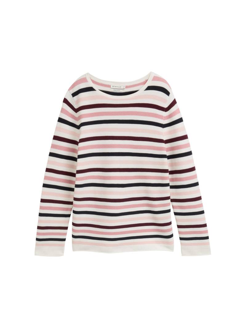 Tom Tailor - Strickpullover aus Bio-Baumwolle rose ottoman knit - Gr. - M von Tom Tailor