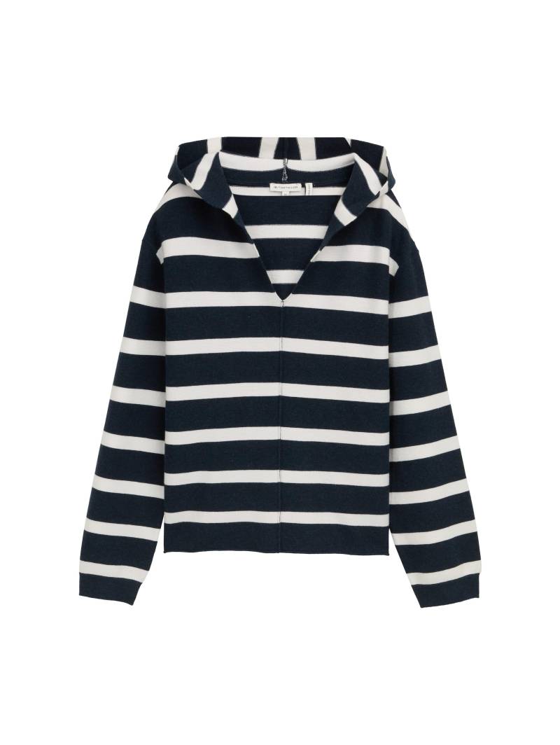 Tom Tailor - Strickpullover mit Kapuze big navy knit stripe - Gr. - XL von Tom Tailor