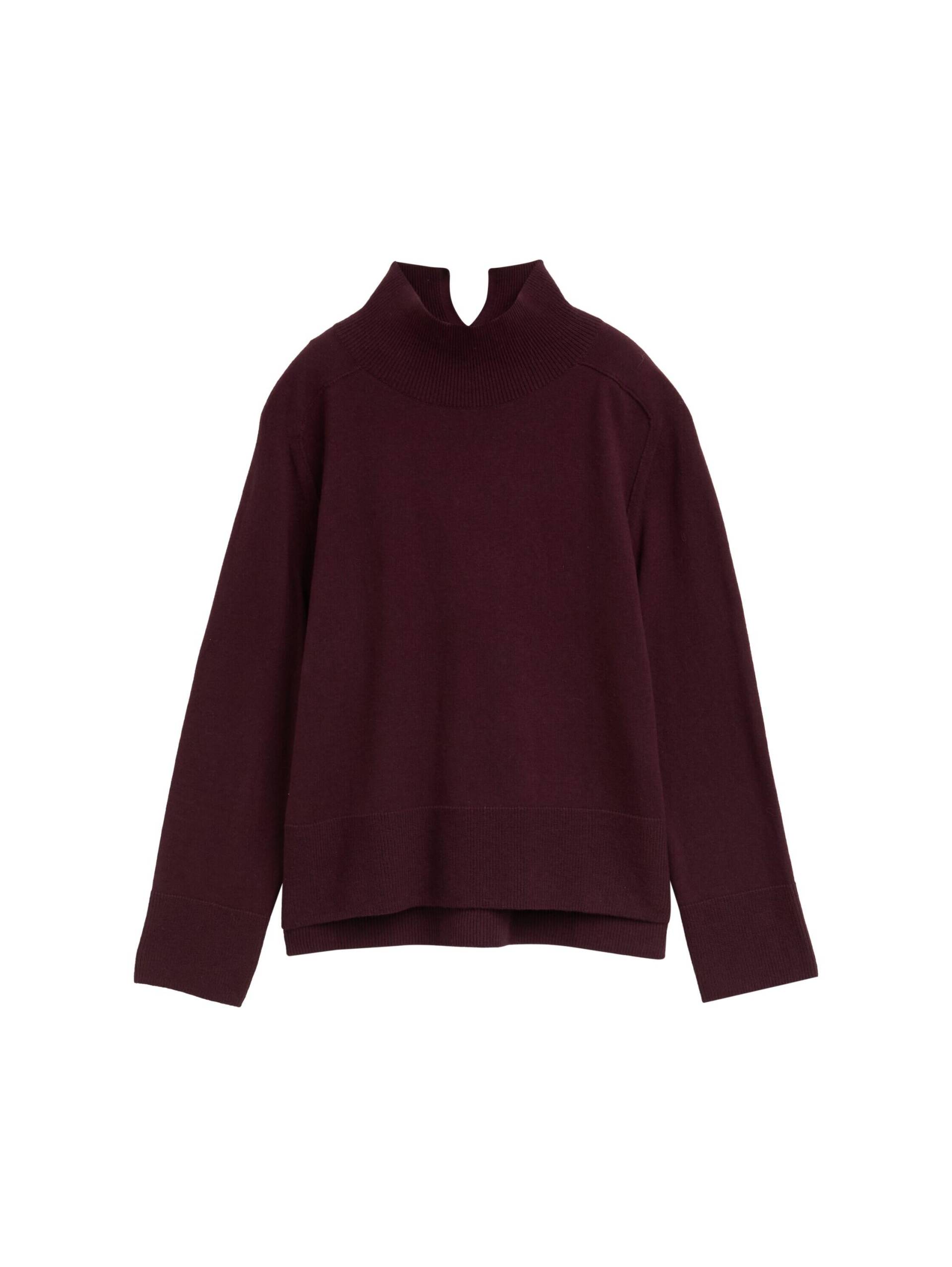 Tom Tailor - Strickpullover mit Kaschmir-Anteil dark red mélange - Gr. - L von Tom Tailor
