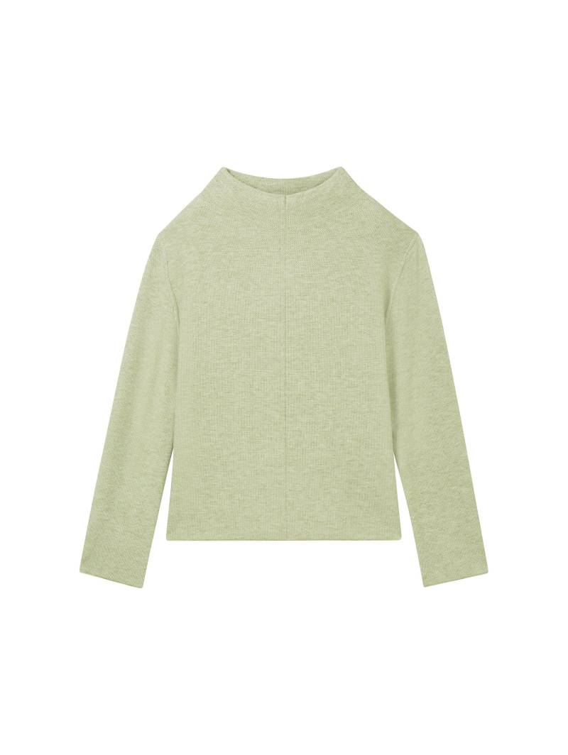 Tom Tailor - Strickpullover mit LENZING™ ECOVERO™ pure sage melange - Gr. - XL von Tom Tailor