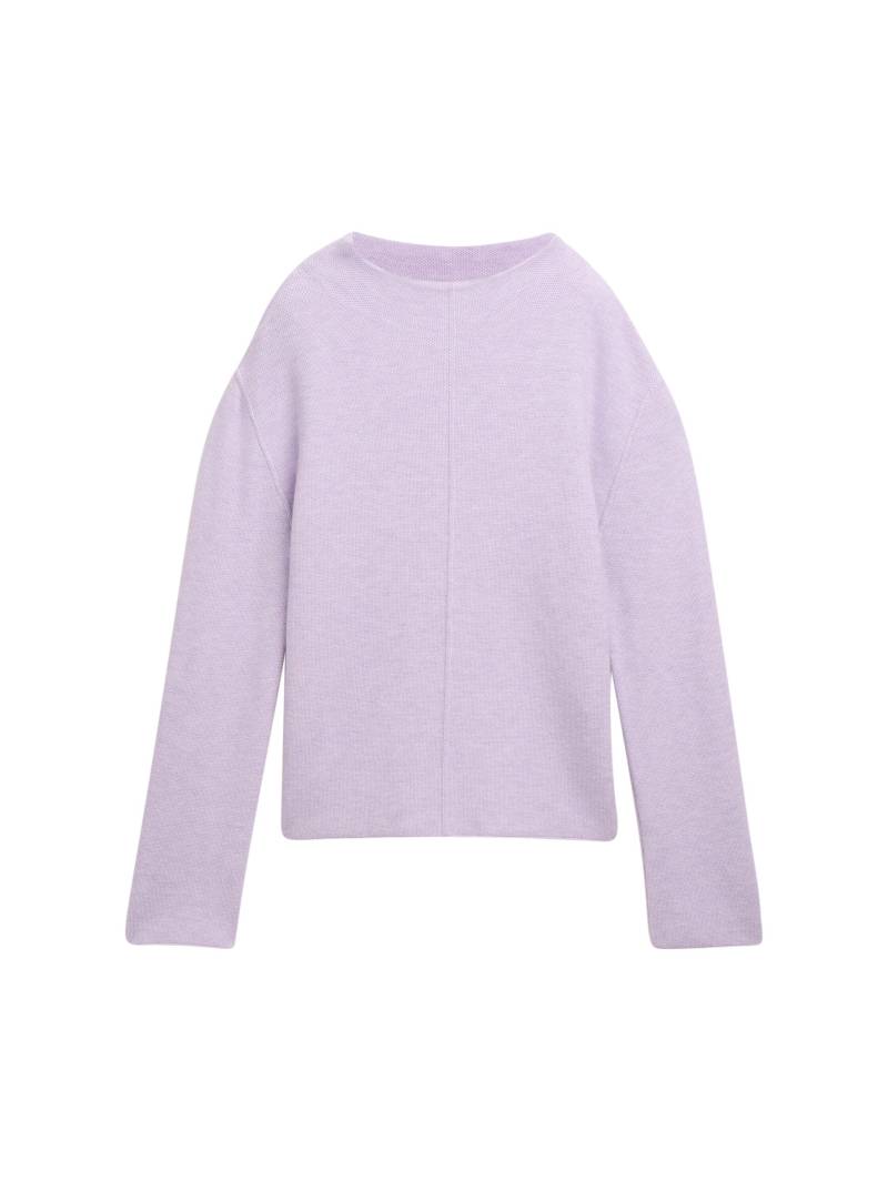 Tom Tailor - Strickpullover mit LENZING™ ECOVERO™ soft lavender melange - Gr. - XL von Tom Tailor