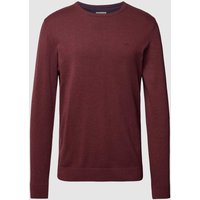 Tom Tailor Strickpullover mit Label-Stitching Modell 'BASIC' in Bordeaux, Größe XXXL von Tom Tailor