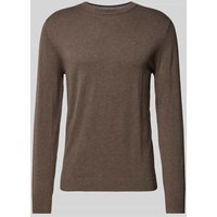 Tom Tailor Strickpullover mit Label-Stitching Modell 'BASIC' in Mittelbraun, Größe XXL von Tom Tailor