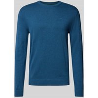 Tom Tailor Strickpullover mit Label-Stitching Modell 'BASIC' in Petrol, Größe XL von Tom Tailor
