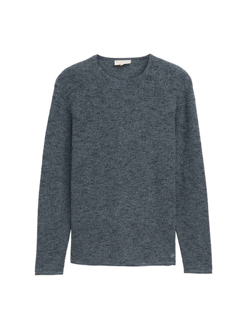 Tom Tailor - Strickpullover mit Muster grey mint navy towonte - Gr. - XXL von Tom Tailor