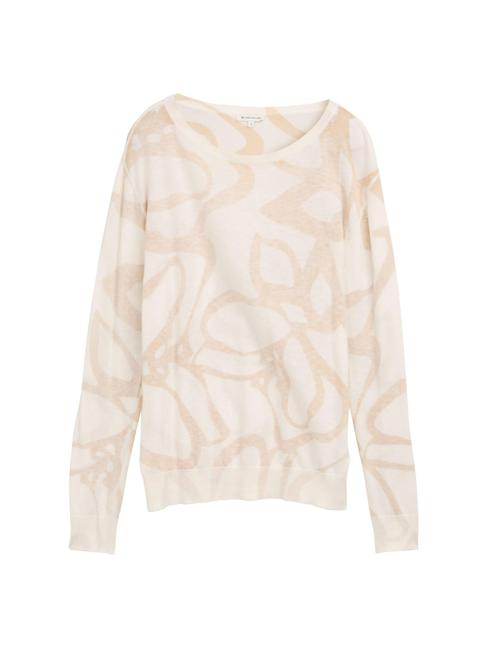 Tom Tailor - Strickpullover mit Muster inside printed flower design - Gr. - M von Tom Tailor