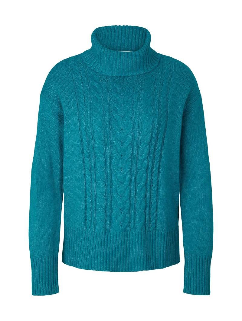 Tom Tailor - Strickpullover mit Rollkragen teal blue melange - Gr. - XXL von Tom Tailor