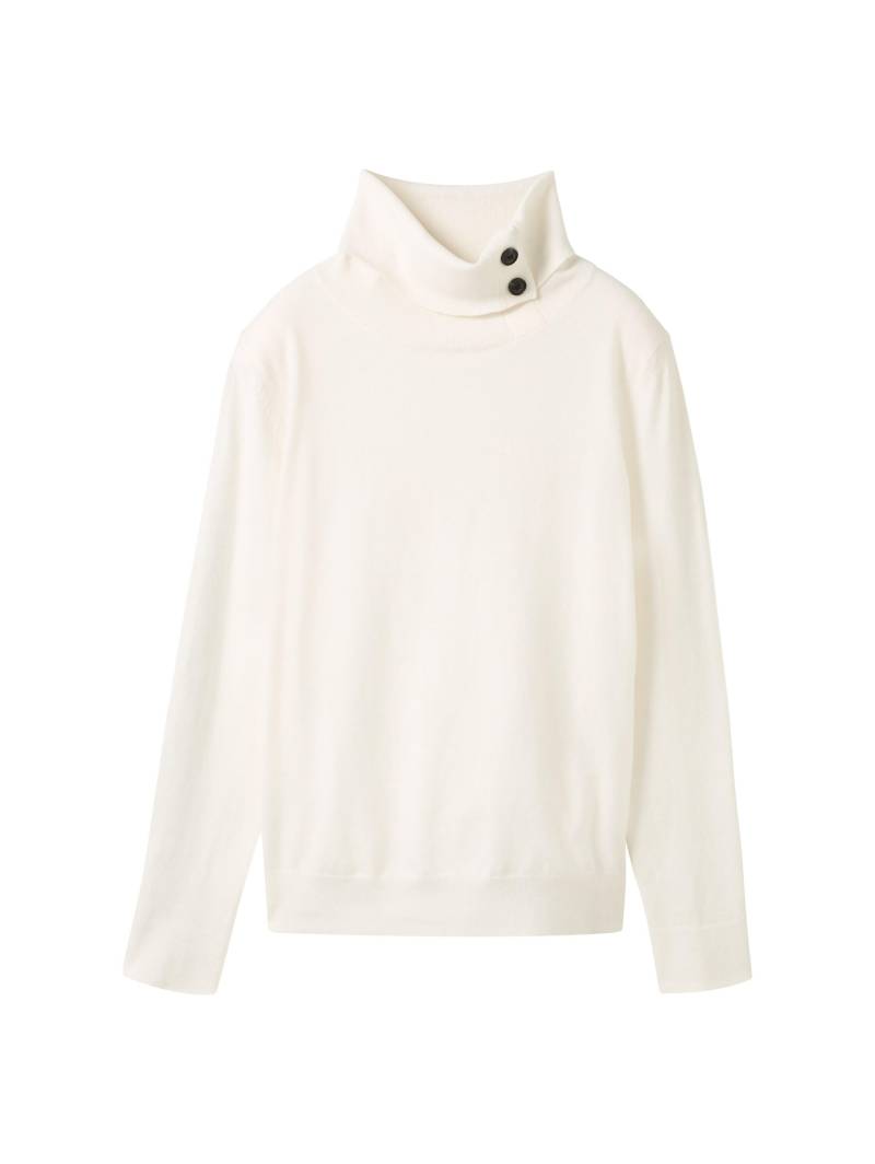Tom Tailor - Strickpullover mit Rollkragen whisper white - Gr. - M von Tom Tailor