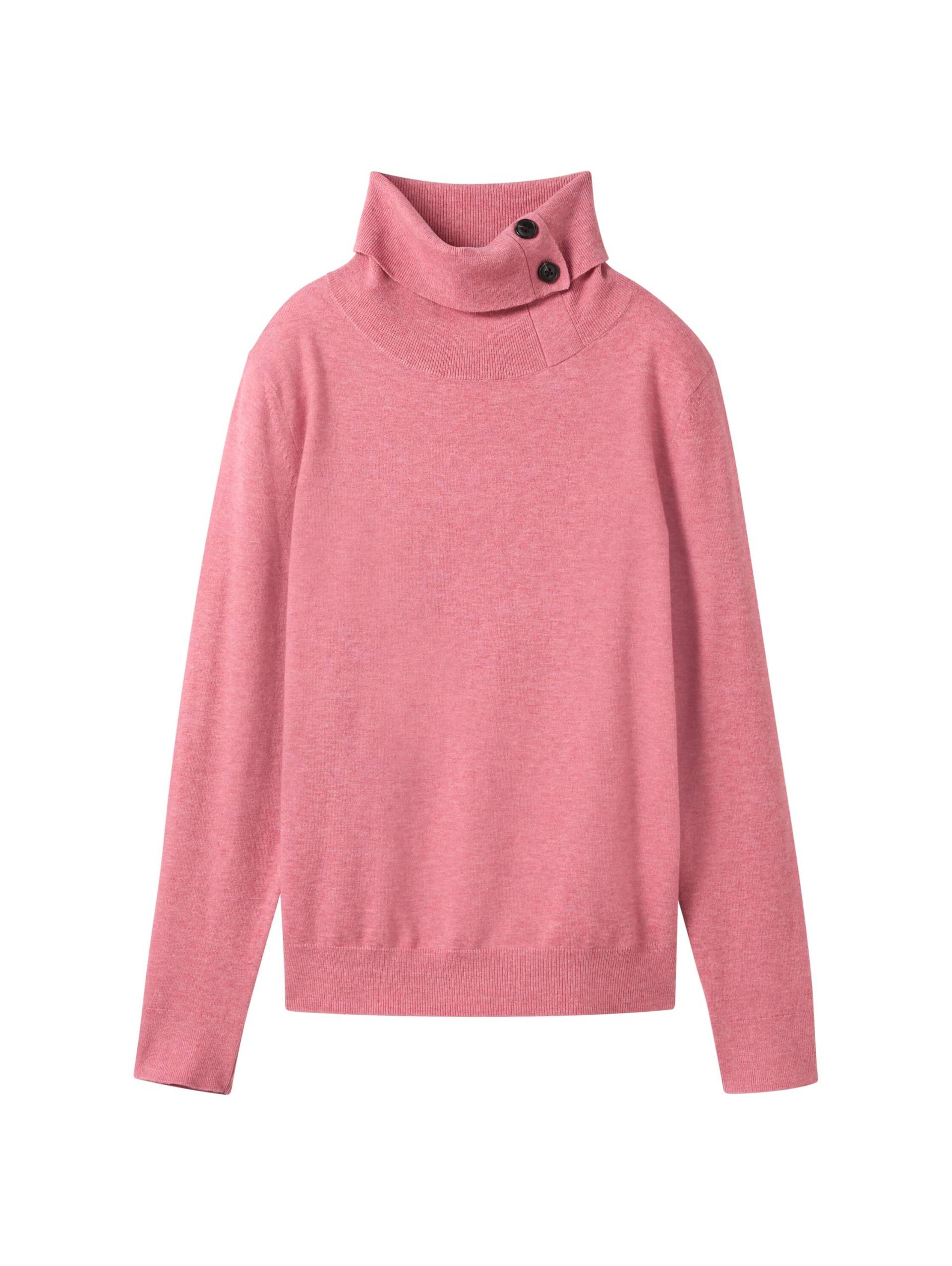 Tom Tailor - Strickpullover mit Rollkragen wine rose melange inject - Gr. - XXL von Tom Tailor
