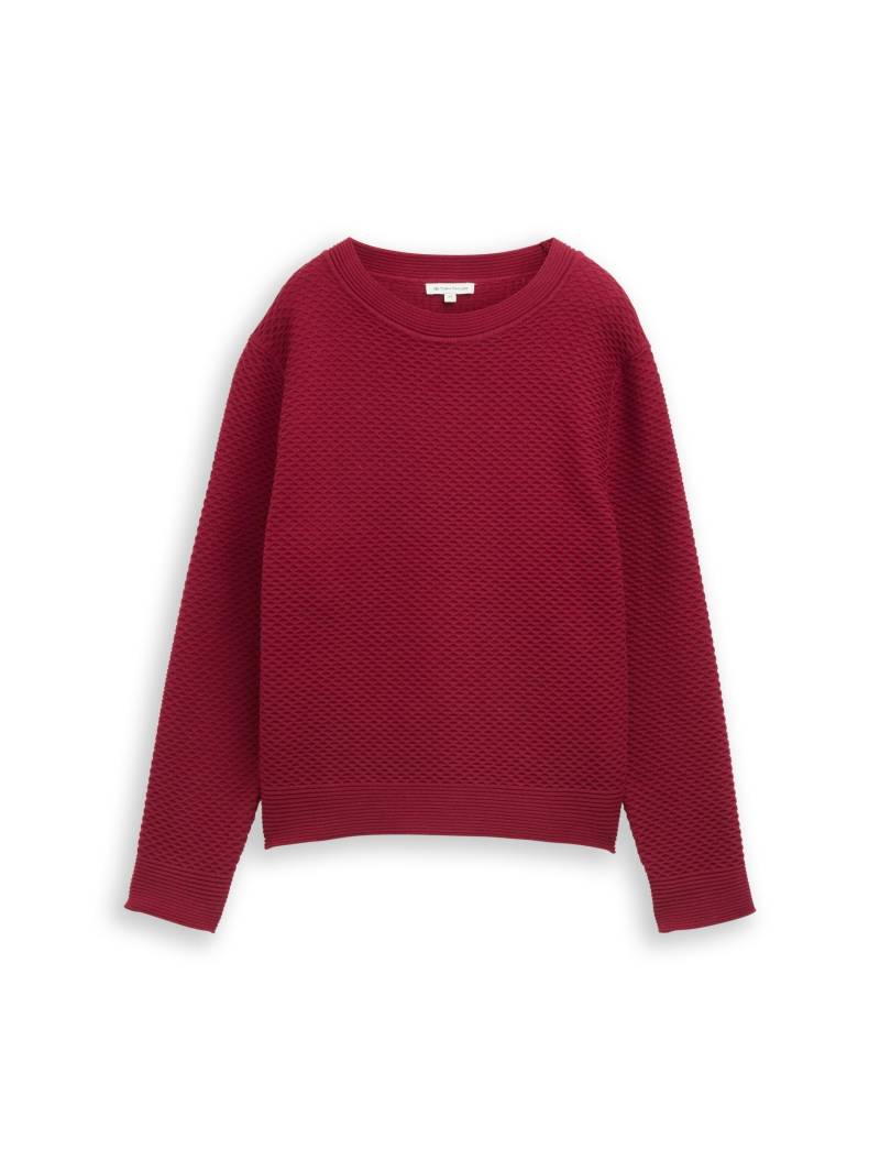 Tom Tailor - Strickpullover mit Rundhalsausschnitt rumba red - Gr. - S von Tom Tailor