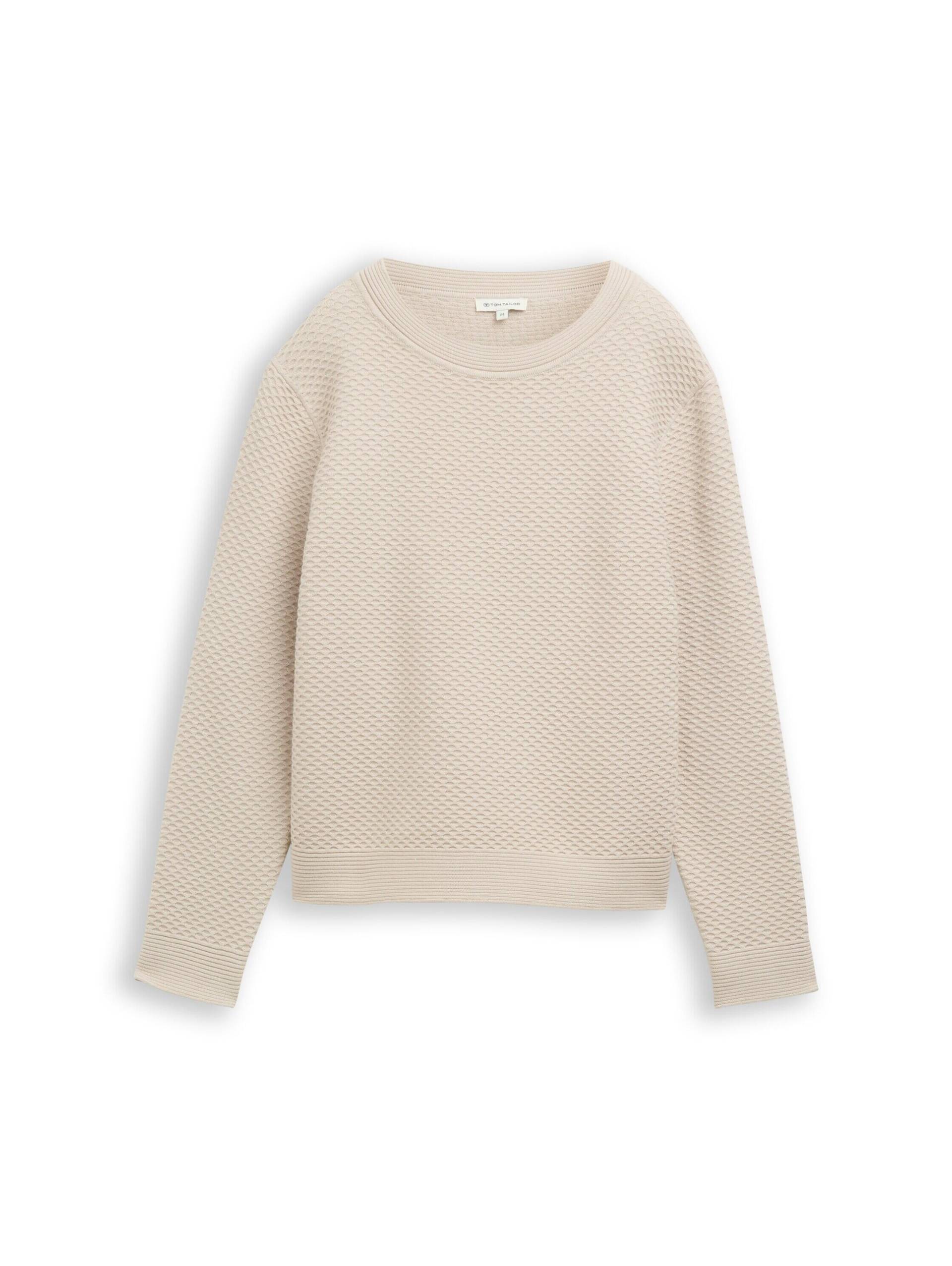 Tom Tailor - Strickpullover mit Rundhalsausschnitt sand stone beige - Gr. - XXXL von Tom Tailor