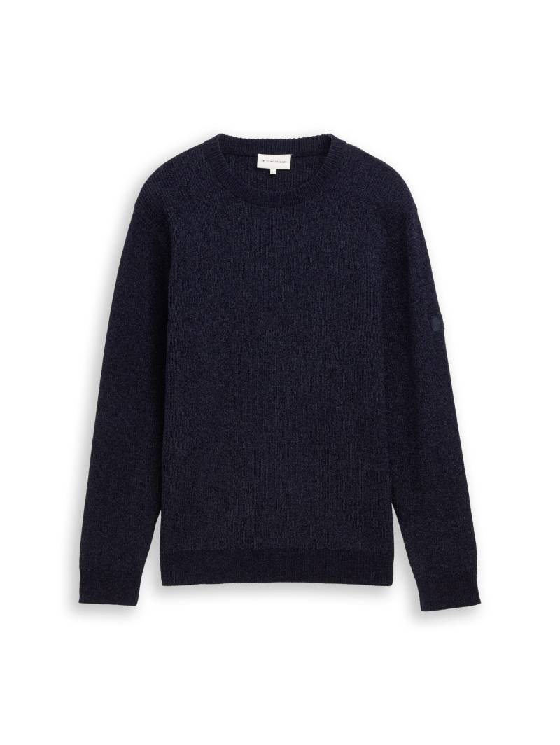Tom Tailor - Strickpullover mit Rundhalsausschnitt sky captain blue - Gr. - M von Tom Tailor