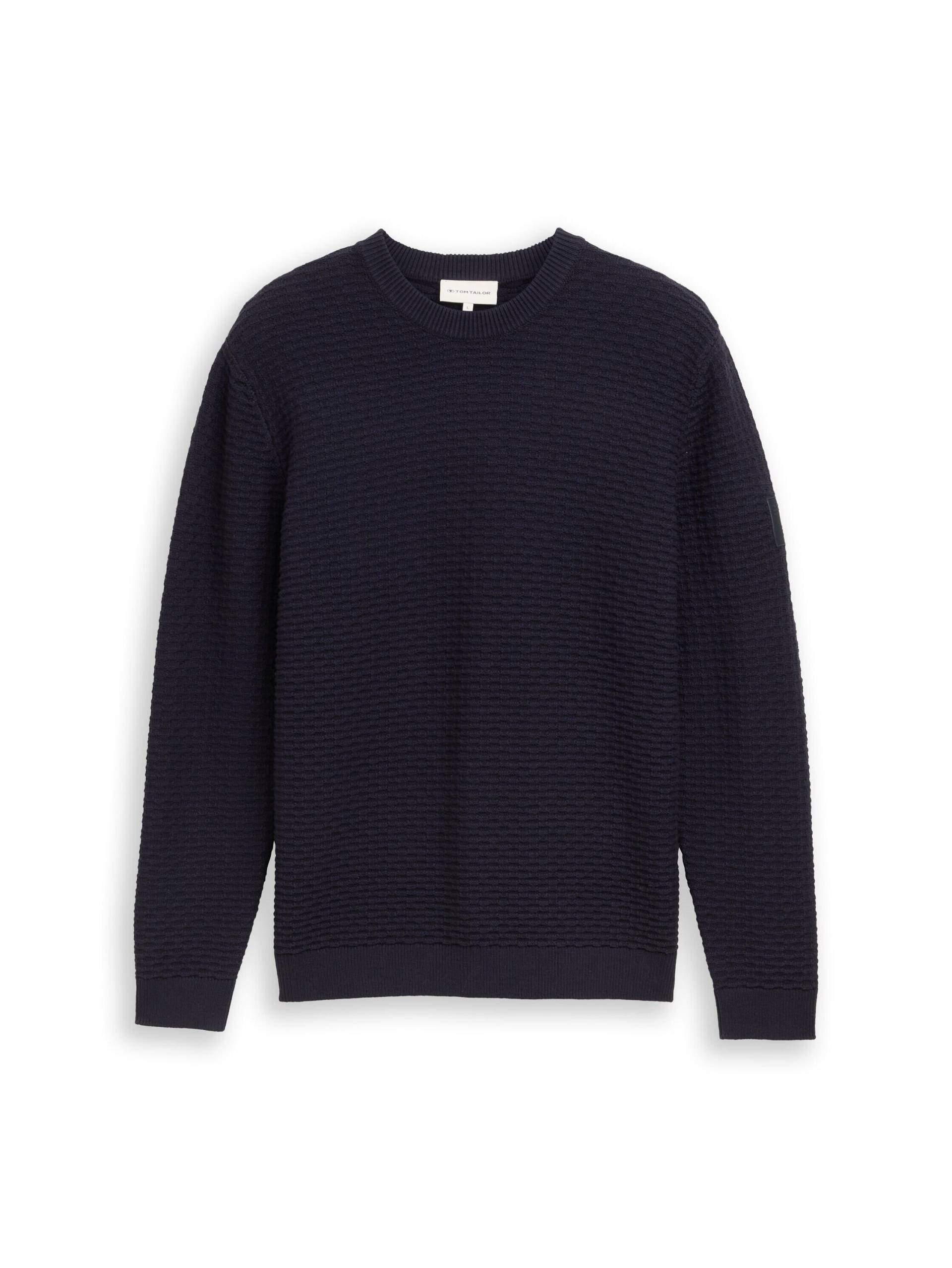 Tom Tailor - Strickpullover mit Rundhalsausschnitt sky captain blue - Gr. - XXXL von Tom Tailor