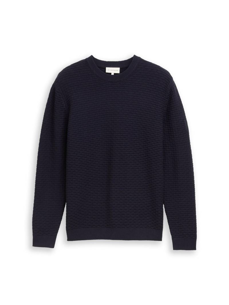 Tom Tailor - Strickpullover mit Rundhalsausschnitt sky captain blue - Gr. - XXXL von Tom Tailor
