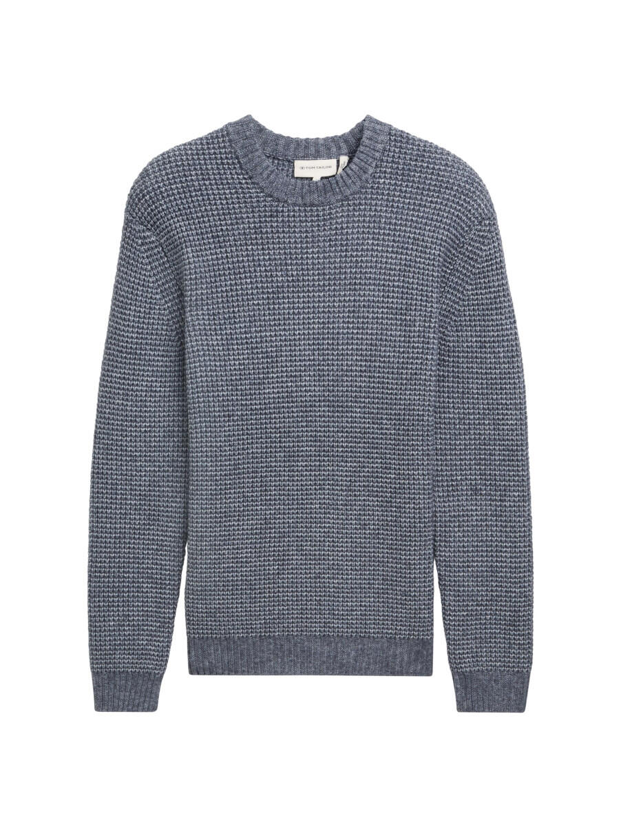 Tom Tailor - Strickpullover mit Struktur blau - Gr. - XXL von Tom Tailor