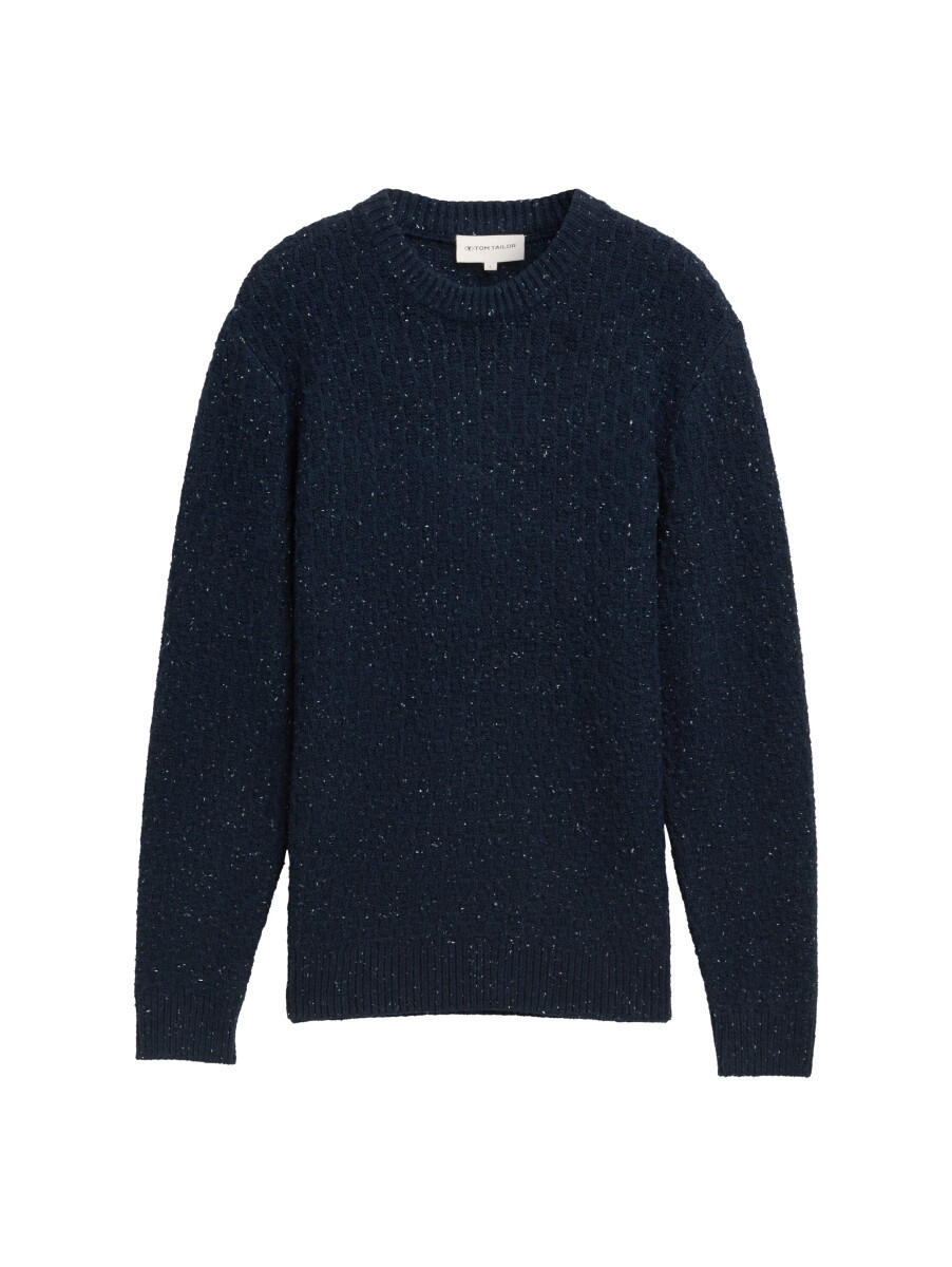 Tom Tailor - Strickpullover mit Struktur blau - Gr. - XXL von Tom Tailor